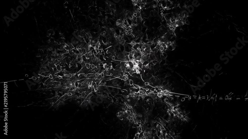 Animation of white lines on a black background