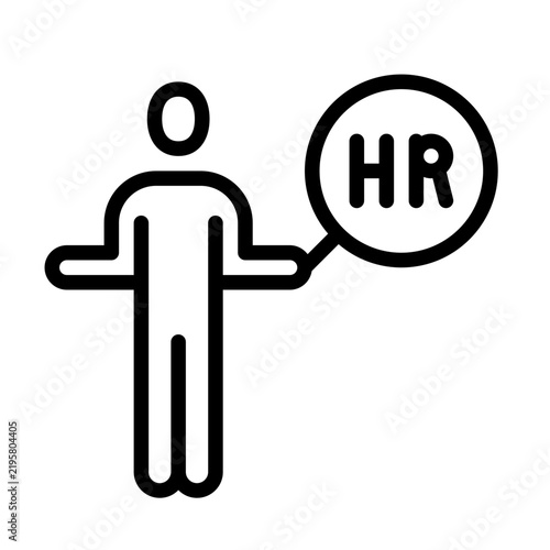 Plakat human resources icon