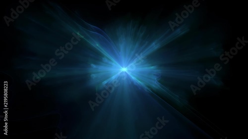 Abstract animation of a blue background with rays