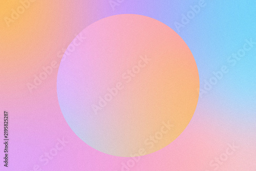 Abstract aura gradient background with soft grainy texture, holographic modern wallpaper, circle gradient shape, vibrant colorful backdrop, pastel rainbow colors