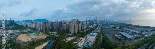 Aerial view of landscape in shenzhen city, China