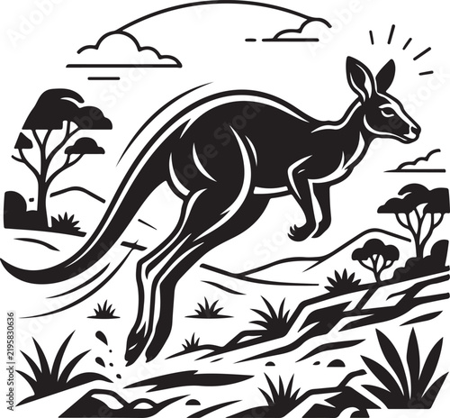 kangaroo with baby