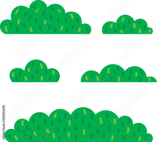 Hand drawn bushes vector illustration