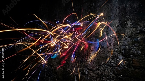 Foto Light Trails Captured by Steel Wool Photography