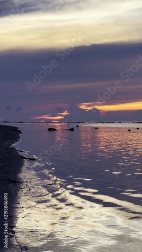 Dramatic Sunset Over Tropical Beach