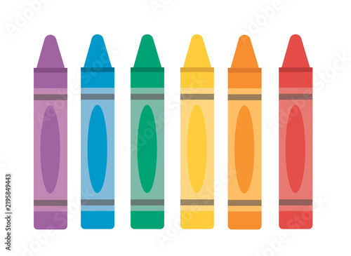 Colorful Wax Crayons Illustration