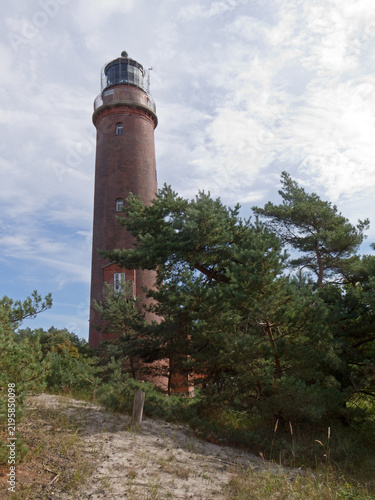 historischer Leuchtturm am Darsser Ort an der dt. Ostseeküste