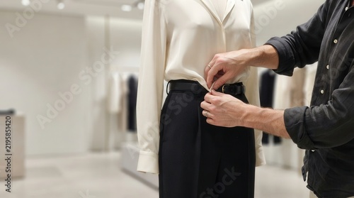 Bespoke Tailoring and Fitting Session in a Minimalist Boutique