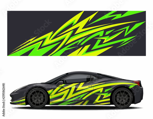 Sport Electric Bolt Car Wrap Livery Racing Design Vector Decal Graphic