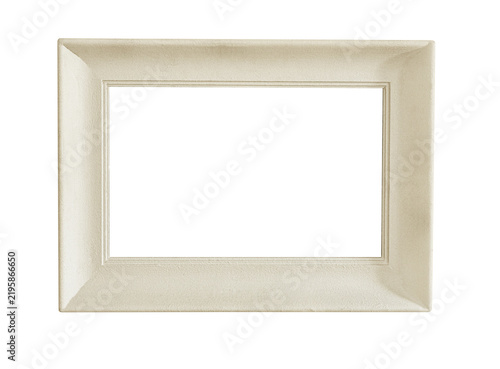 Empty vintage ivory picture frame border template