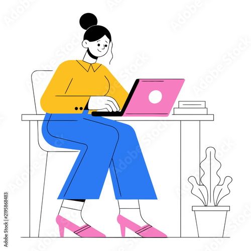 young man working on laptop