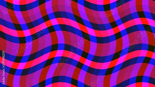 Vibrant Wavy Plaid Pattern Abstract Background.