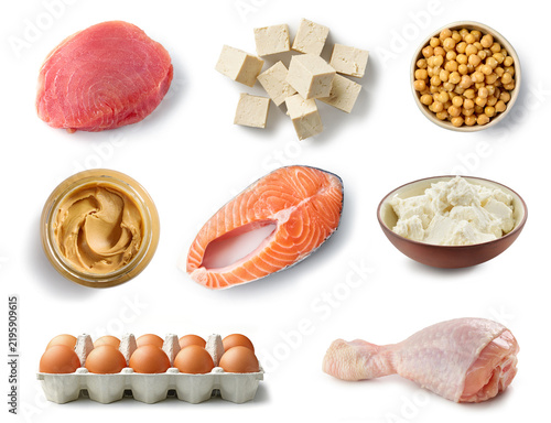Naklejka high protein foods