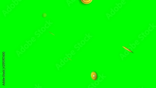 4K Floating Gold Coins Animation for Financial Wealth and Growth Concepts