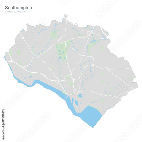Southampton City Map - United Kingdom