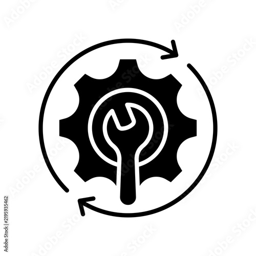 Maintenance Icon Glyph Black Style