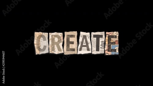 Create Paper Grunge Typography Text Animation on Transparent