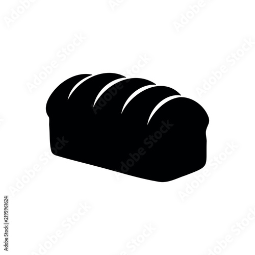 Bread Loaf silhouette icon vector illustration on white background.