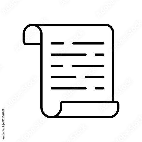 Movie Script Screenplay Director Paper Outline Vector Icon