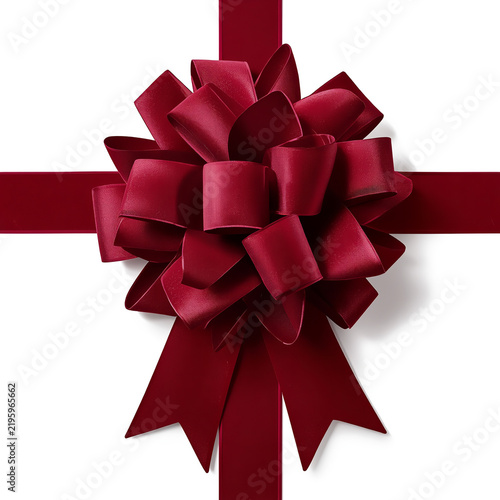 Large Burgundy Velvet Gift Bow