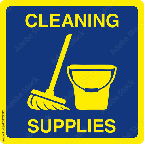 Cleaning supplies floor Safety Signs Square