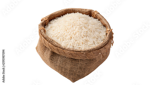 Canvastavla Small rustic burlap sack filled with raw white salt