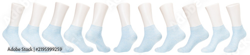 Fotografie Light Blue Ankle Socks Displayed on Mannequin Feet