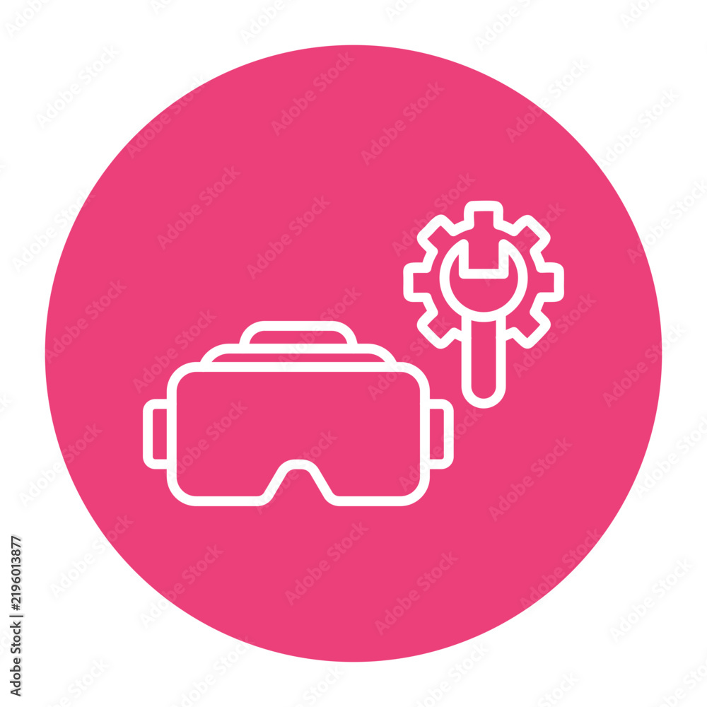 Obraz premium VR Headset Repair Icon