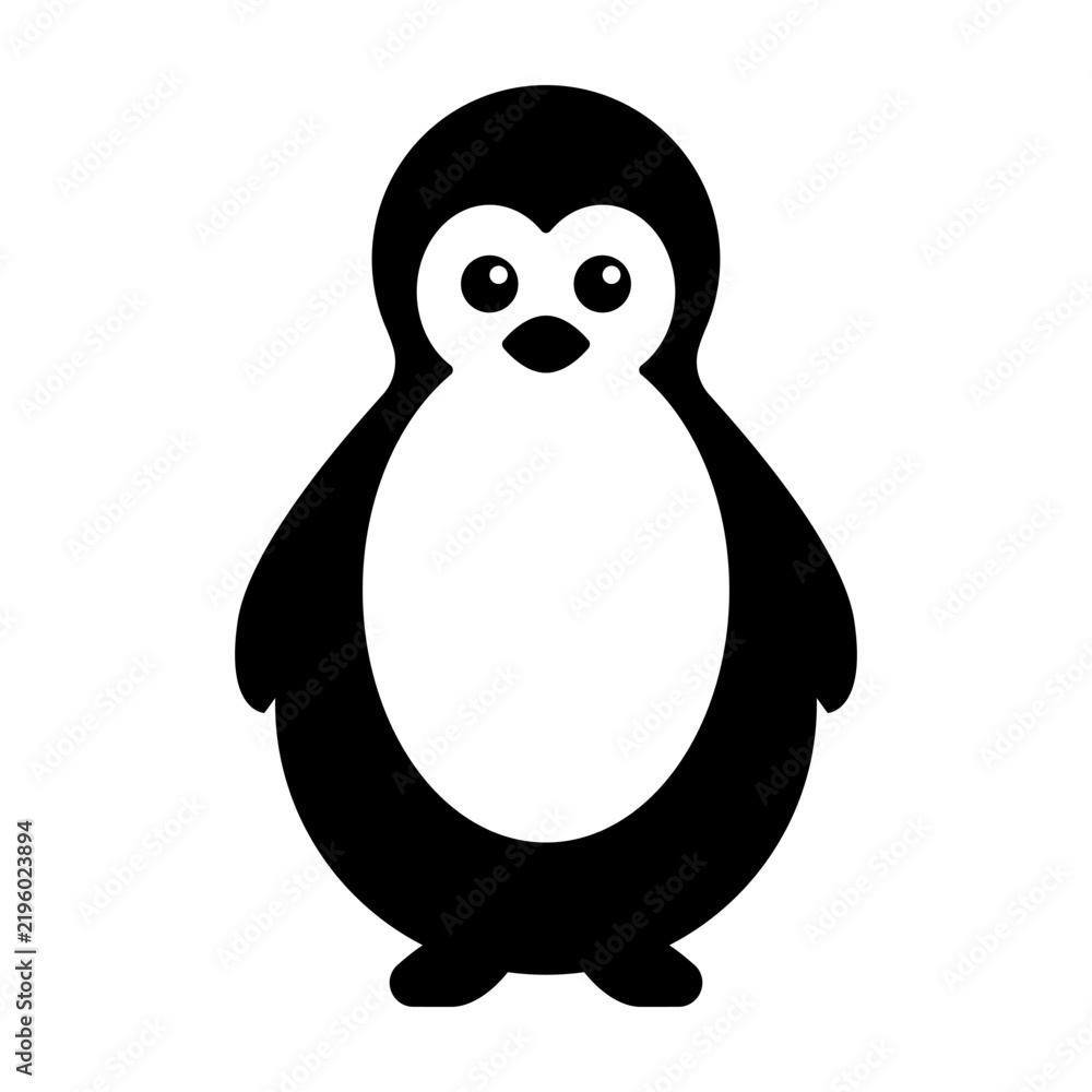 Fototapeta premium modern penguin icon graphic illustration