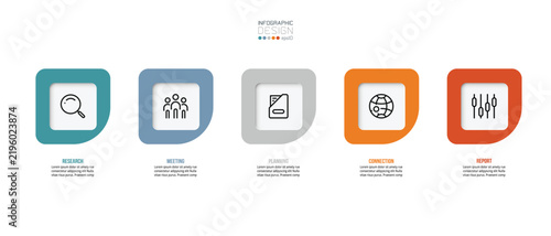 Infographic template design with show option for present information business