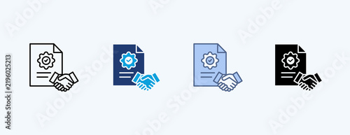 Картината върху платно Certainty Multiple Icon Illustration Vector, Contains