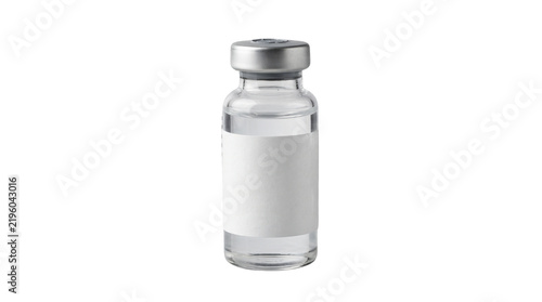 Pharmaceutical glass vial with sterile rubber closure