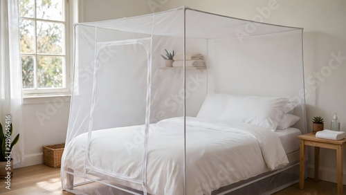 A protective bed enclosure represents personal protection against insect borne disease