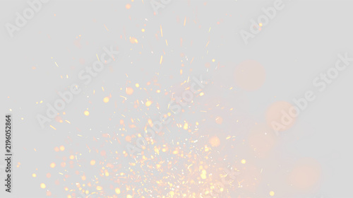 Intense fire sparks and glowing burning embers exploding upward. Realistic flying flame particle overlay on transparent background. Campfire bokeh sparkles