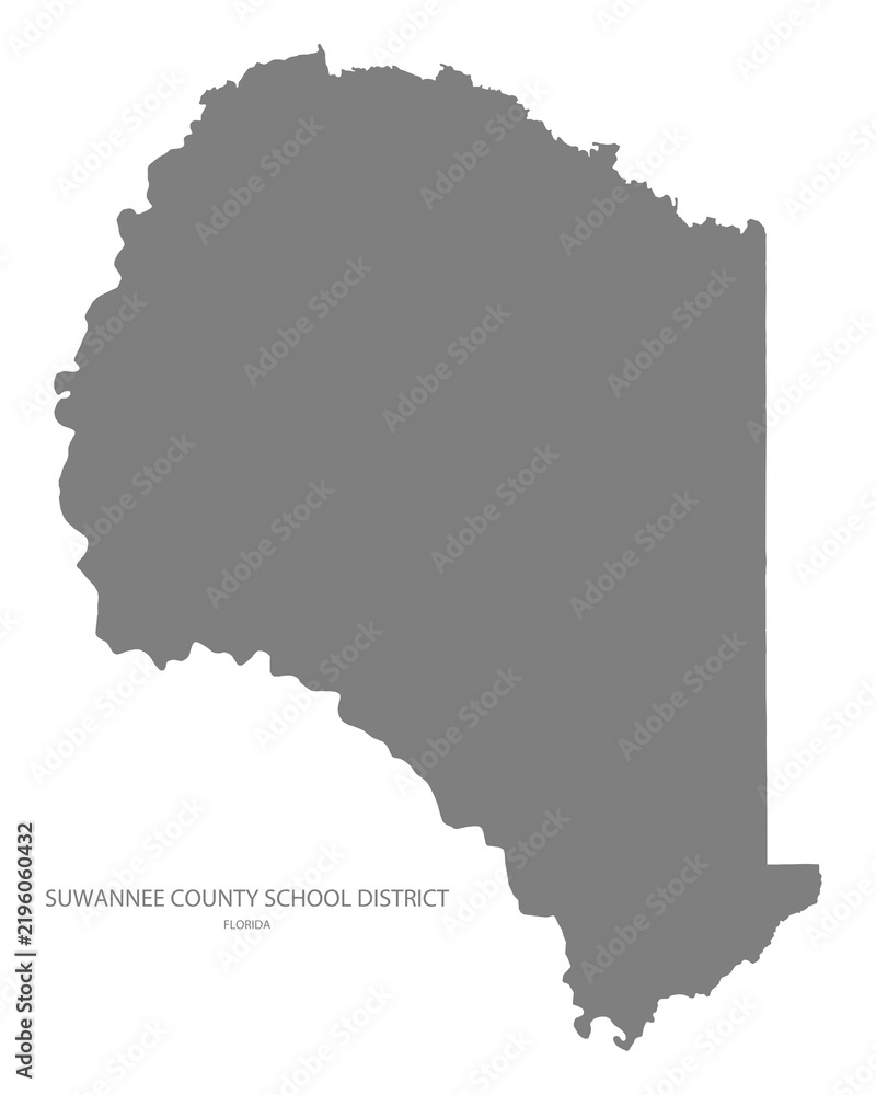 Obraz premium Suwannee County School District Map, Florida, USA