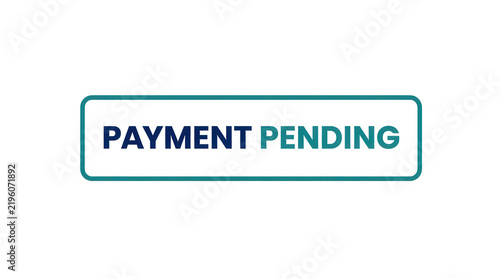 Foto Payment pending status label isolated on transparent background