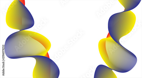 Colorful wave pattern with gradient shades creates a dynamic abstract design on a white background waves shapes forms curves fluid flowing modern contemporary graphic vector