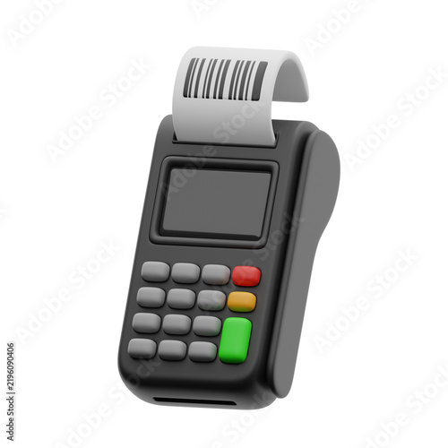 Payment Terminal 3d illustration