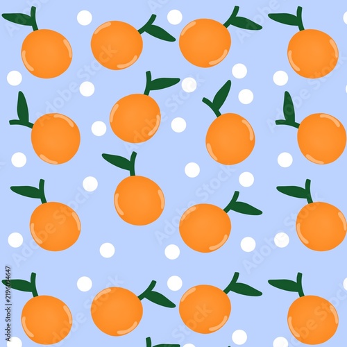 seamless background with tangerines