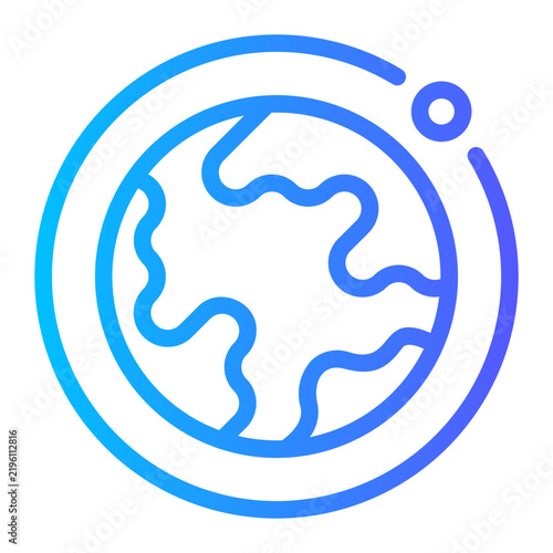 Obraz w ramie solar system gradient icon