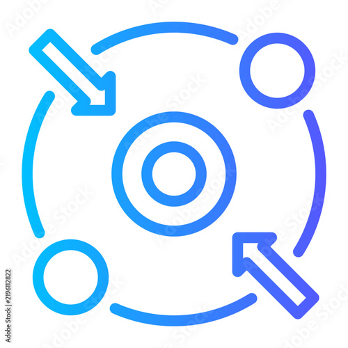 Obraz w ramie sky map gradient icon