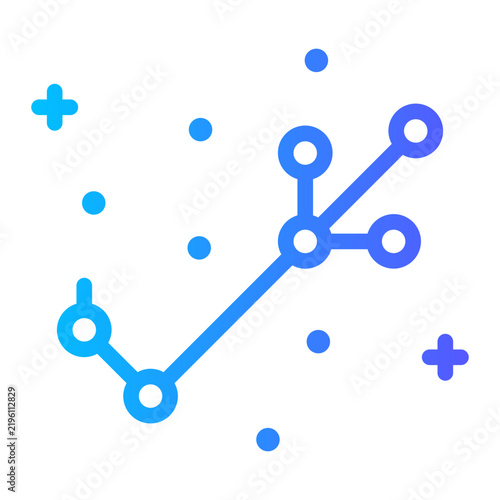 Obraz w ramie scorpio gradient icon
