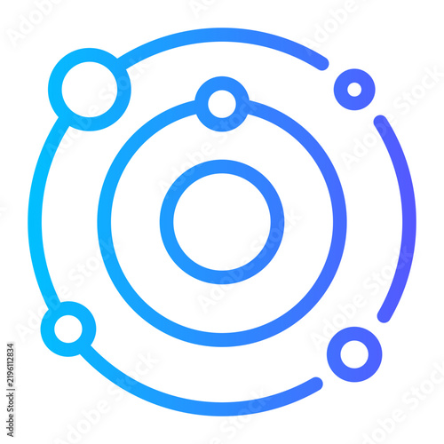 Obraz w ramie solar system gradient icon