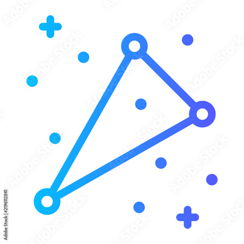 Obraz w ramie Triangulum gradient icon