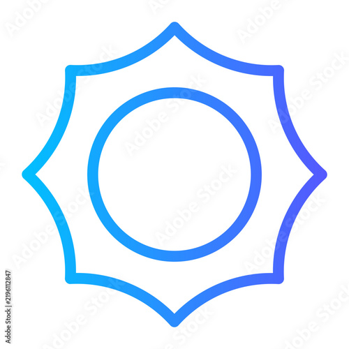 Obraz w ramie sun gradient icon