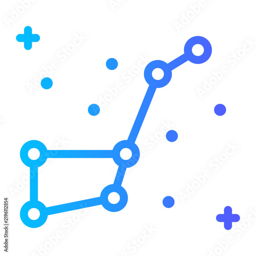 Obraz w ramie ursa major gradient icon