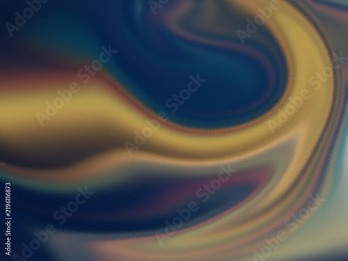 Abstract flowing shapes of gold blue and brown create a dynamic and artistic background texture