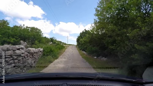 POV Driving on a Narrow Mountain Road Through Scenic Landscape in Bosnia and Herzegovina.