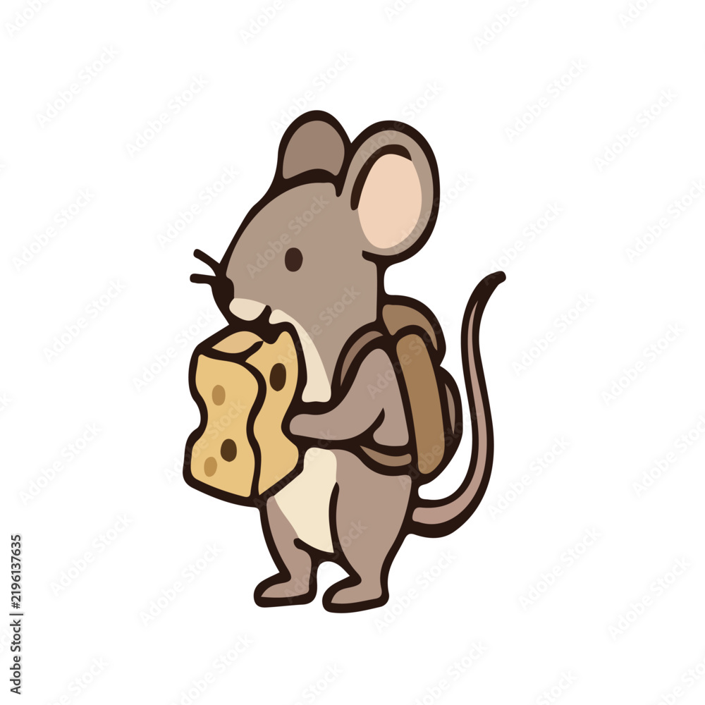 Fototapeta premium Mouse and cheese