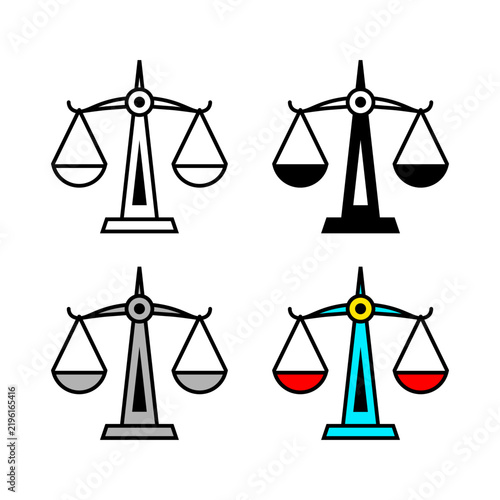 Scale vector icon on white background